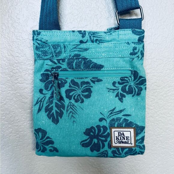 Hawaii Blue Turquoise Hibiscus Floral Crossbody Bag Purse - Picture 5 of 7